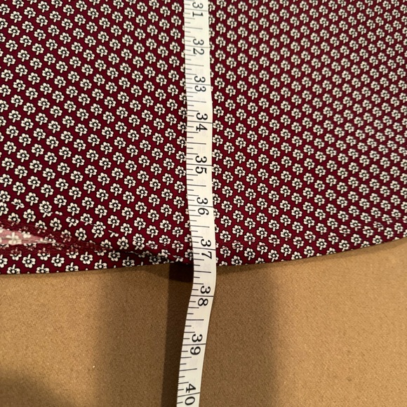 Lark & Ro Burgundy Print Fit and Flare Dress - Size 4 - Picture 10 of 10